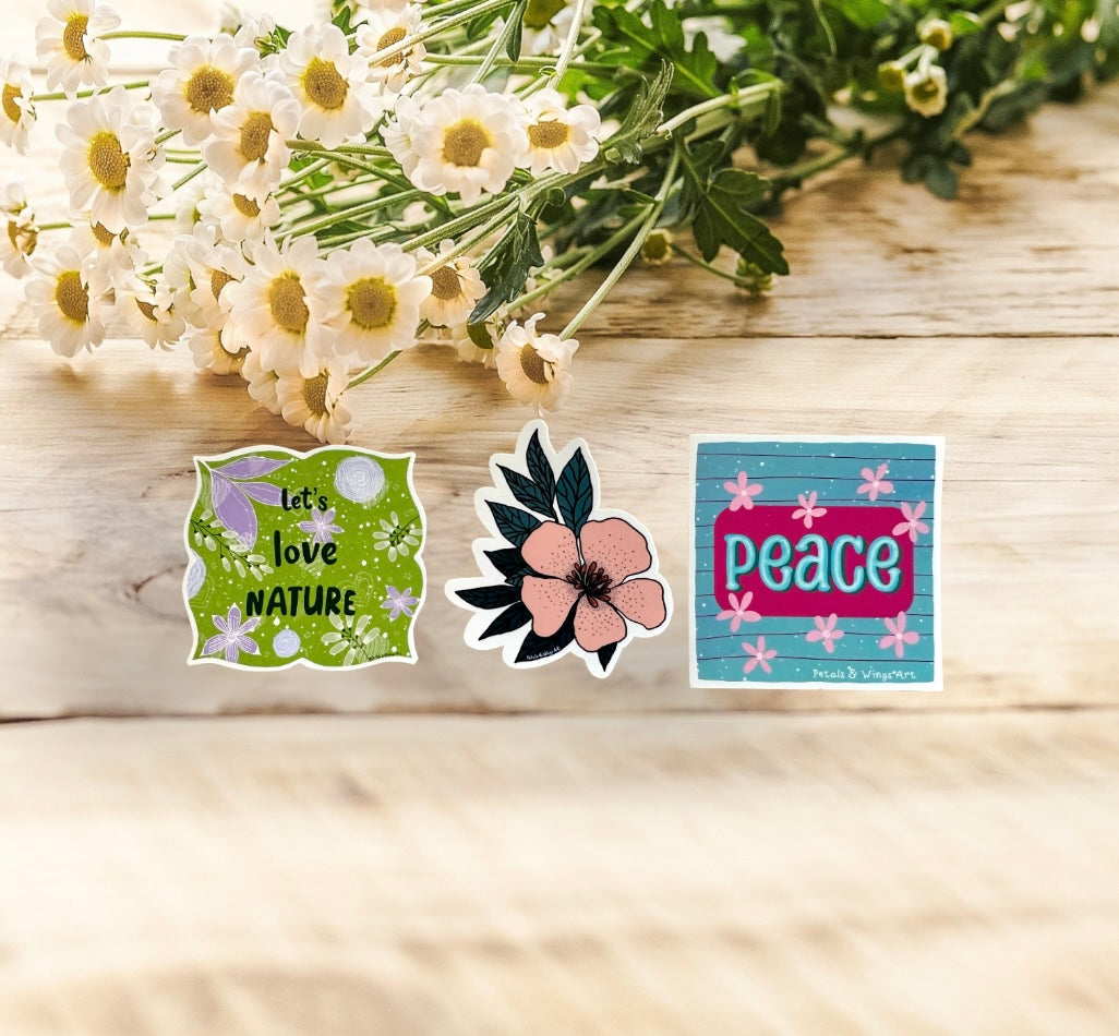 Love nature, lily and peace bundle