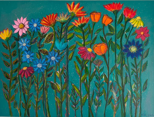 Blooming days - original (36 x 48 inches)