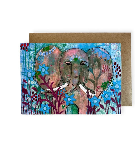 Elephant with blooms